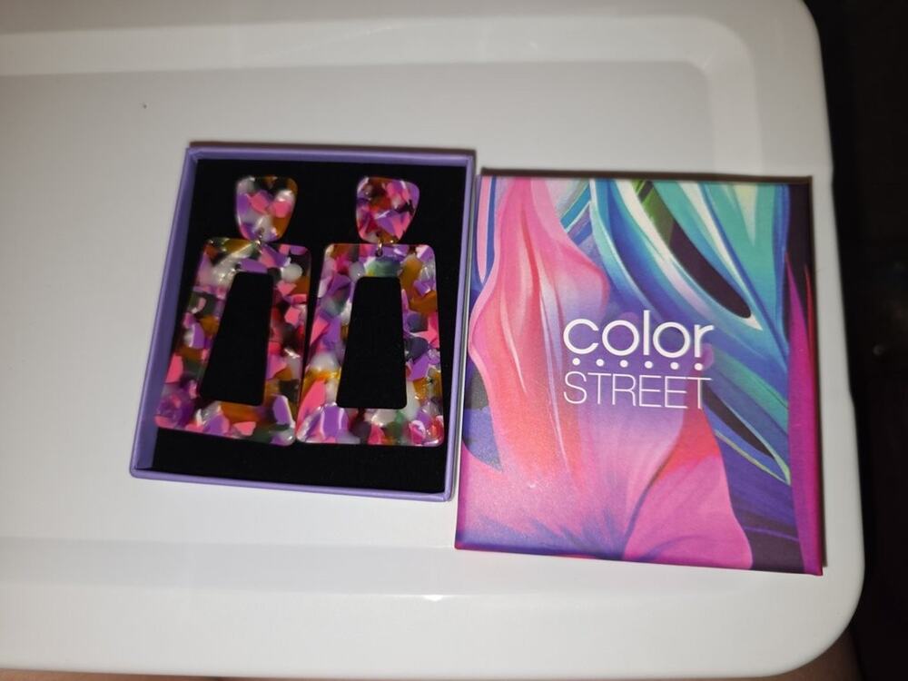 Color Street Multicolored Acrylic Earrings